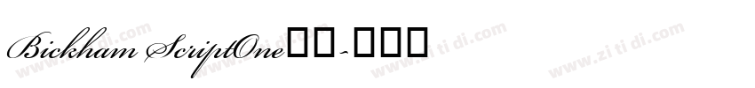 Bickham ScriptOne字体字体转换